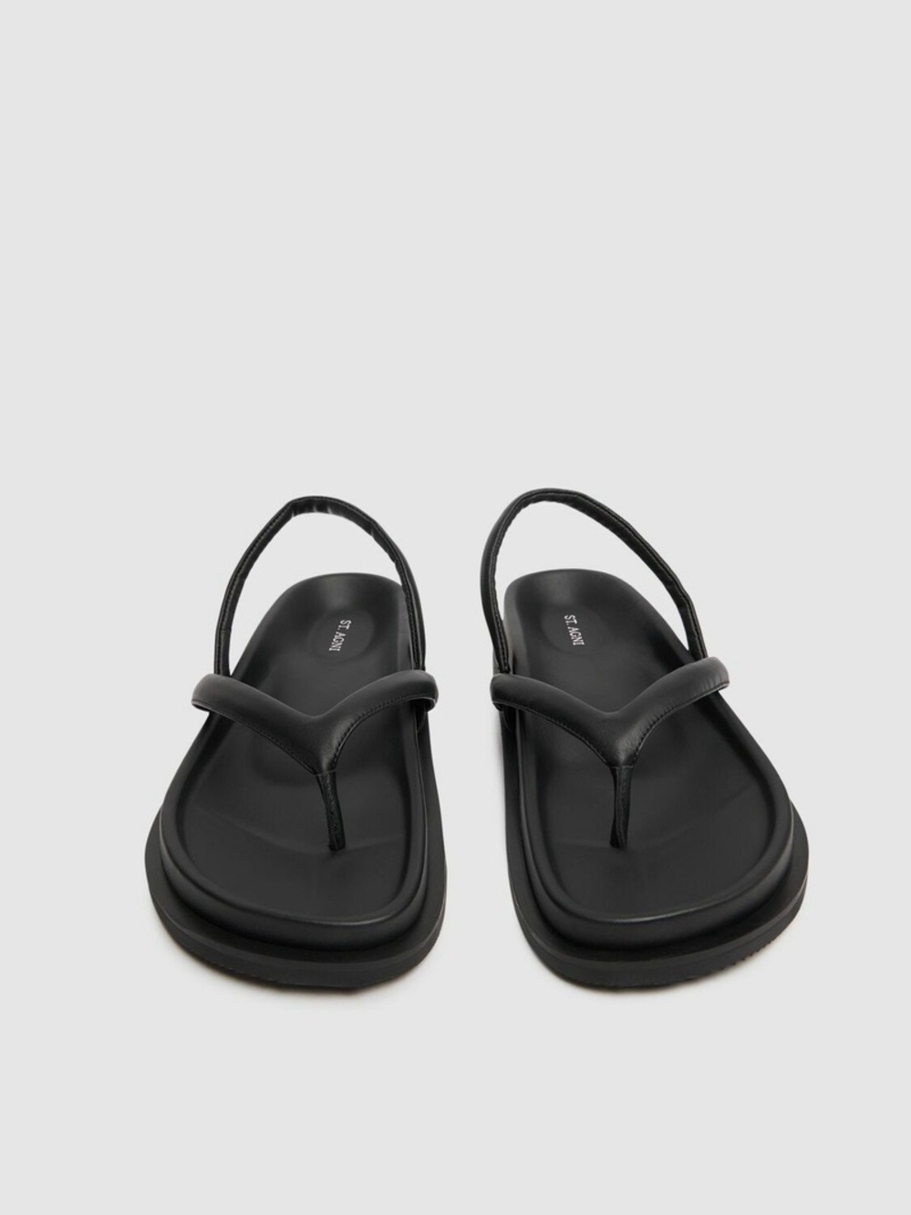 ST.AGNI Leather Slingback Thong Sandals